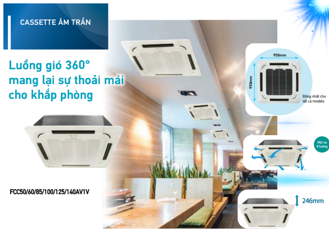Điều Hòa Âm Trần Daikin Chính Hãng Giá Tốt – Bảo Hành Chính Hãng